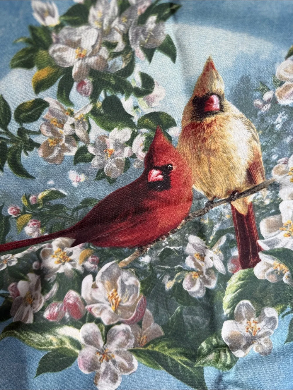 VIP Cranston Bird Panel Fabric Hoffman Cardinals Bluebirds Chickadees Goldfinche